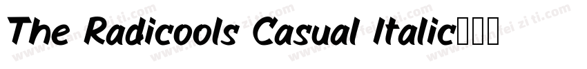 The Radicools Casual Italic字体转换